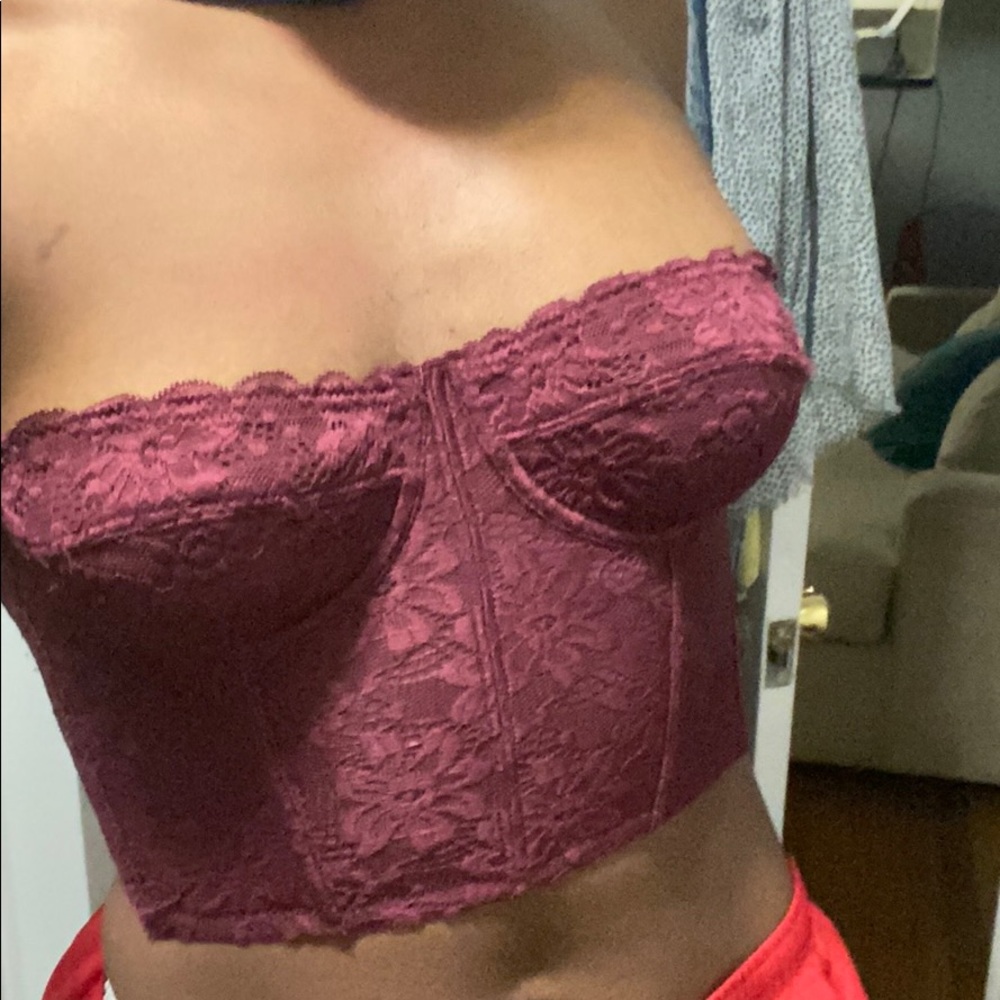 Maroon corset top